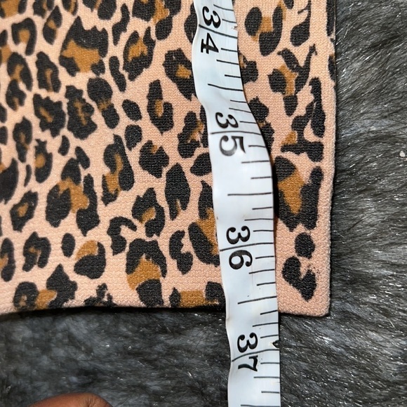 Fashion fleece lined leopard print leggings Sz M - Picture 10 of 12